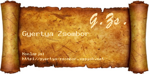 Gyertya Zsombor névjegykártya